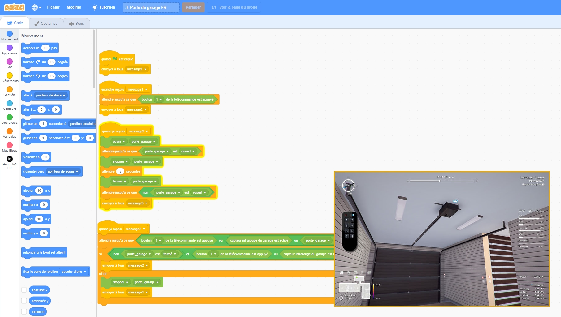 4#12 Home I/O : Programmation par blocs